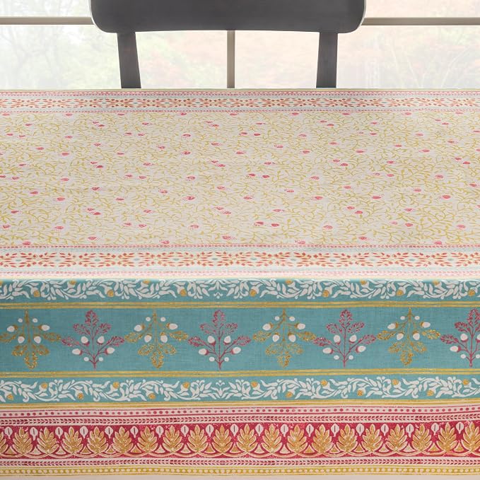 Maison d'Hermine Table Cloth Rectangle Table 100% Cotton 60 x 90 Inches Tablecloth Reusable Decorative Everyday Use for Dining Room, Farmhouse, Home, Party, Festive & Wedding - Carpo