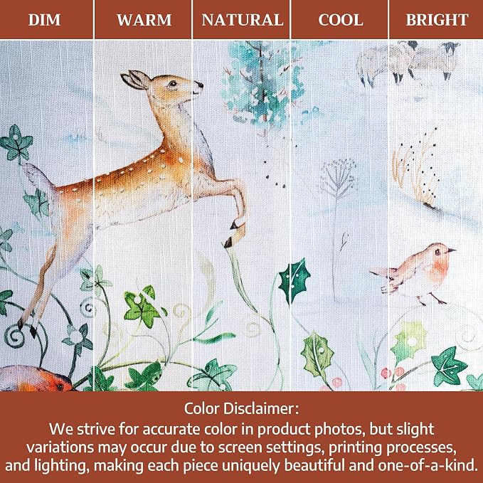 Maison d' Hermine Table Cloth Rectangle Table 100% Cotton 70 x 140 Inches Fall Tablecloth Reusable Everyday Use for Thanksgiving Christmas Decorations Dining Farmhouse Party (Snowy World)