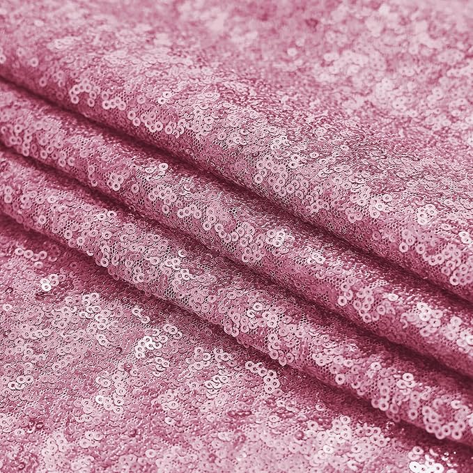 Sugargirl Pink Sequin Backdrop Curtain 2 Panels 2FTx8FT Glitter Pink Background Drapes Sparkle Photography Backdrop for Party Wedding Birthday Wall Decoration