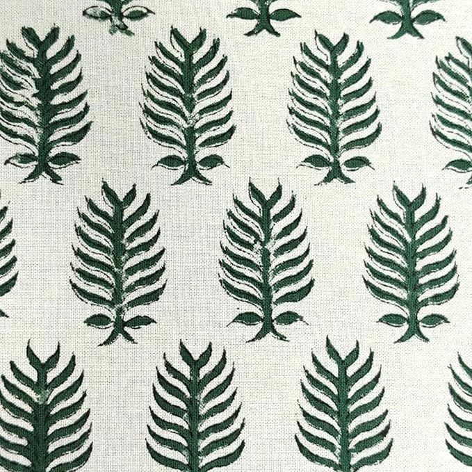 Ridhi Emerald Green Hand Block Print Cotton Rectangle Tablecloth 102" x 48" inches Reusable Table Cover Decorative Everyday Use for Dining Room, Farmhouse, Home Gift for Spring, Mother's Day