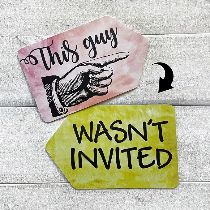 Plastic Photo Booth Prop Signs - Set of 10 Phrases - PARTY Mix