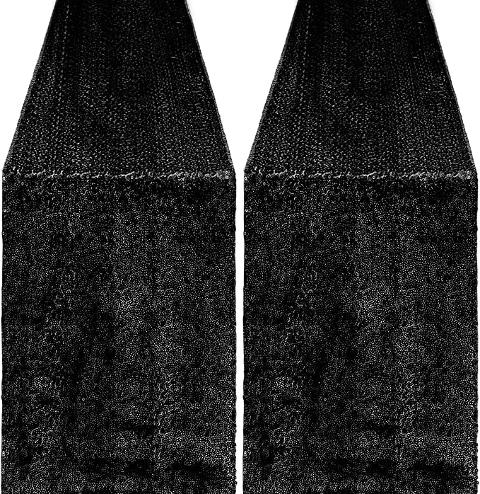 2 Packs 12 x 72 inches Sequin Table Runner, Black Glitter Table Runner for Birthday Party Supplies Wedding Engagement Baby Shower Holiday Celebration Event Decorations