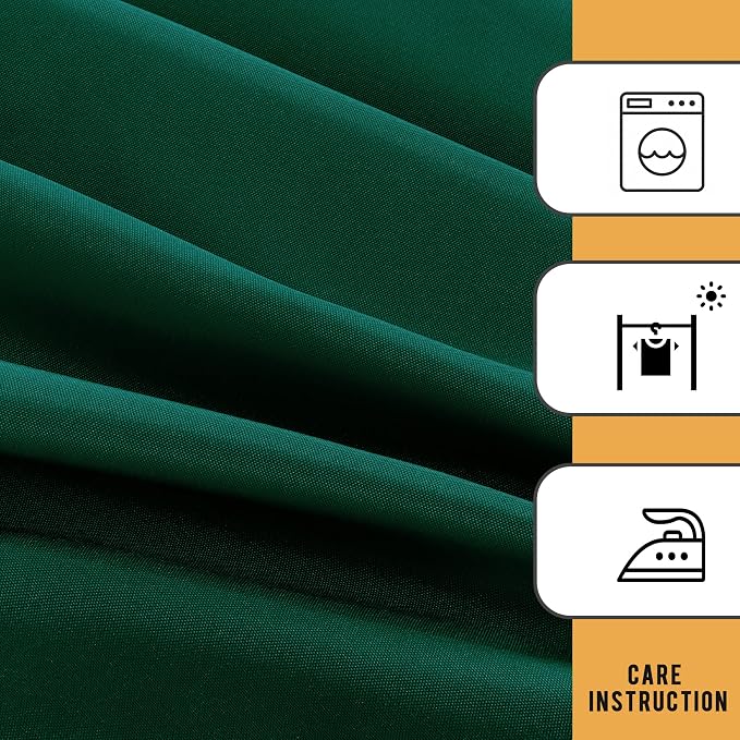 Obstal 2 Pack Blackish Green Table Cloths for 6 Foot Rectangle Tables - Water Resistant Washable Fabric Polyester Rectangle Table Cover Protector for Wedding, Banquet and Trade Shows