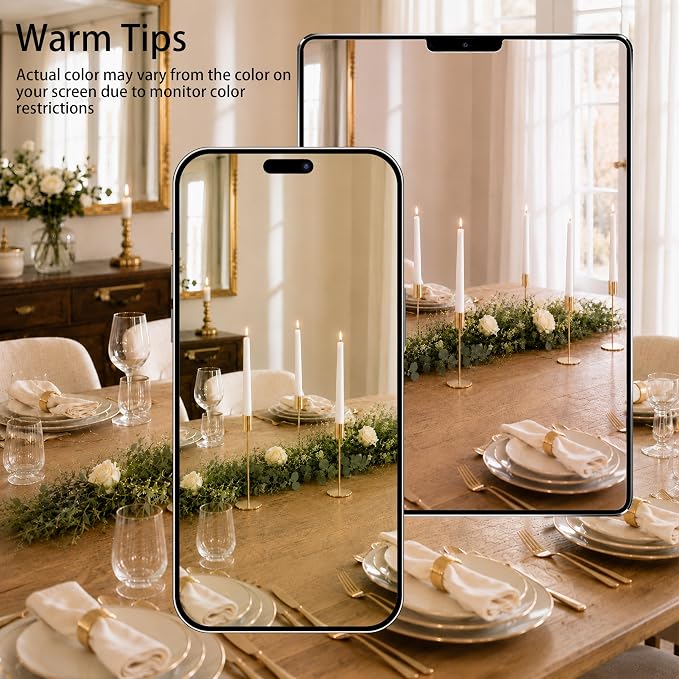 zeochyni Set of 54 French Gold Taper Candle Holders Bulk Candlestick Holders, Decor Candle Stick Candle Holder for Table or Mantel Centerpiece, Wedding, Dinning, Party Home Decor