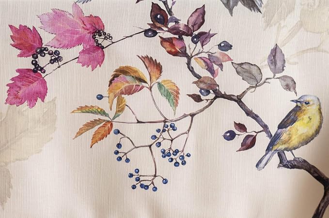 Maison d' Hermine Table Cloth Rectangle Table 100% Cotton 70 x 140 Inches Fall Tablecloth Reusable Everyday Use for Thanksgiving Christmas Decorations Dining Farmhouse Party (Equinoxe - Beige)