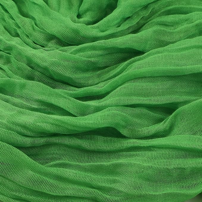 8 Pack Green Cheesecloth Table Runner 10ft Boho Gauze 120 Inch Cheese Cloth Table Runner Rustic Sheer for Spring Holiday Baby Shower Party Décor Home Wedding Decoration