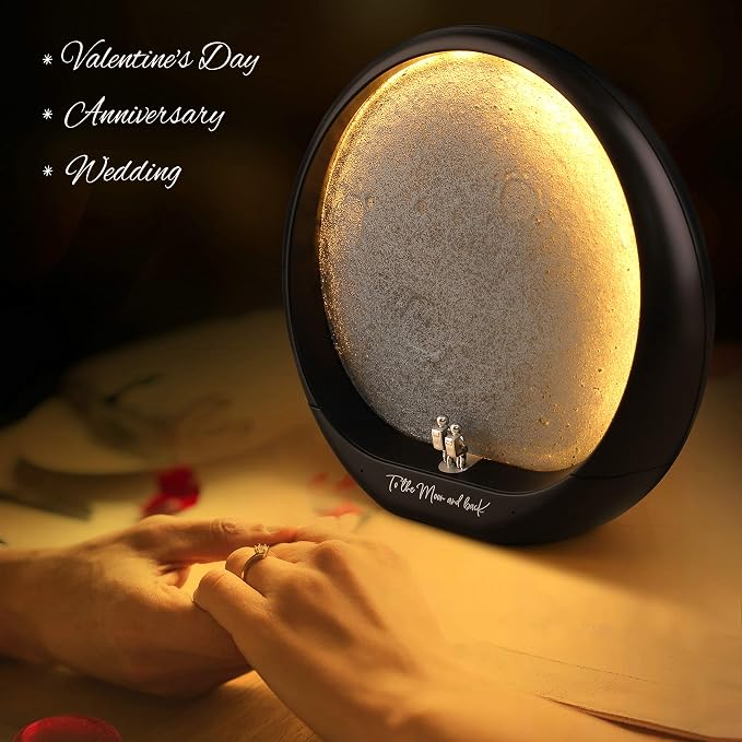 mamre Moon Décor Lamp Anniversary Dating Valentine’s Day Gift Ideas Astronomy Artwork, to The Moon and Back