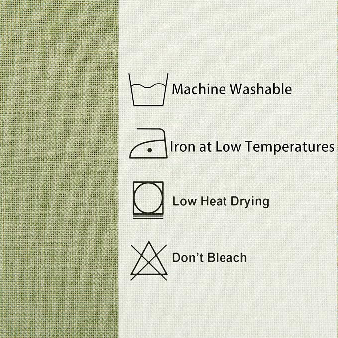 Hiasan Faux Linen Rectangle Tablecloth - Wrinkle and Stain Resistant Washable Table Cloth for Kitchen Dining Room Holiday Table Cover for Dinner, Green, 90 x 156 Inch