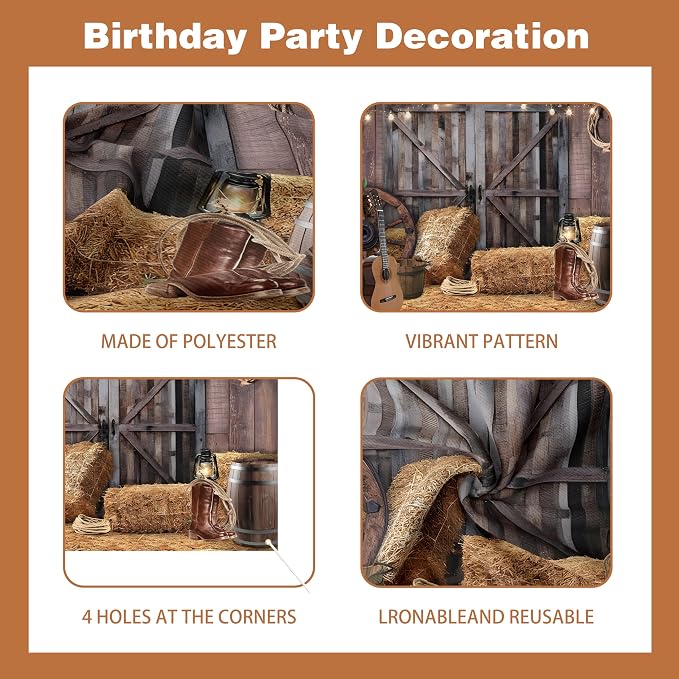 Western Party Decorations,Cowboy Party Decorations For Men,Wild Weat Banner,Cow Print Foil Balloon,Table Cloth,Western Decor For Boys