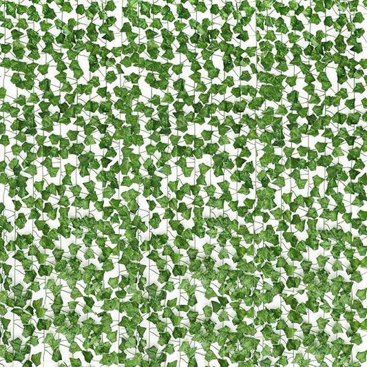 CEWOR 72 Pack 474ft Fake Vines with Leaves for Bedroom Artificial Ivy Garland Fake Ivy Leaves Artificial Greenery Garlands Hanging Vines for Room Decor Wedding Wall Indoor Outdoor Decoration