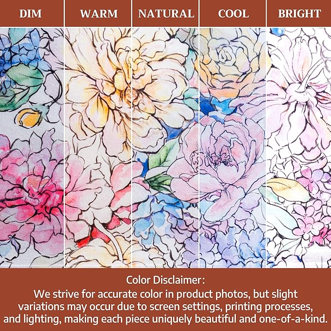 Maison d' Hermine Table Cloth Rectangle Table 100% Cotton 70 x 120 Inches Tablecloth Reusable Decorative for Dining Kitchen Room Farmhouse Party Home Hotel Restaurant Spring Summer - Floral Love