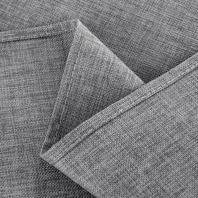 Hiasan Faux Linen Square Tablecloth - Wrinkle and Stain Resistant Washable Table Cloth for Kitchen Dining Room Holiday Table Cover for Party Dinner, Grey, 70 x 70 Inch