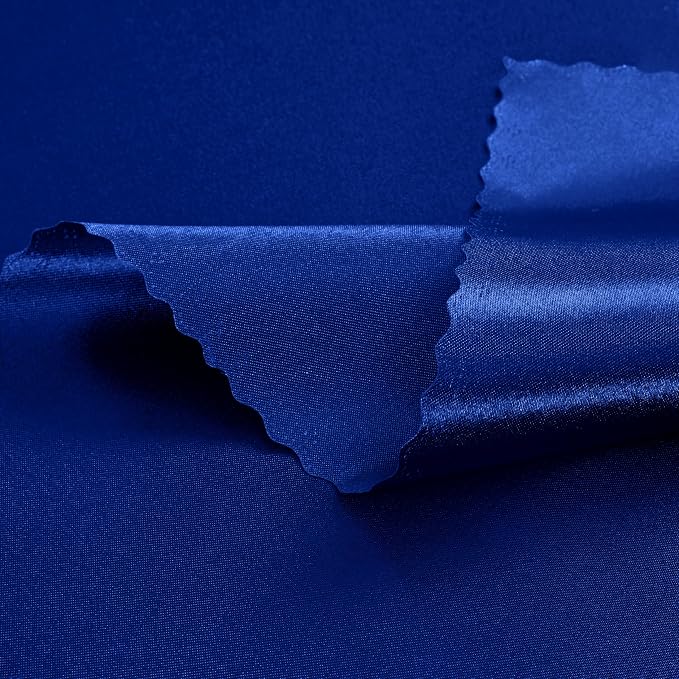 60 Pieces Royal Blue Satin Napkins 20x20 Inches Satin Cloth Napkins, Square Satin Napkins with Scalloped Edges, Elegant & Silky Table Napkins for Restaurant Banquet Wedding