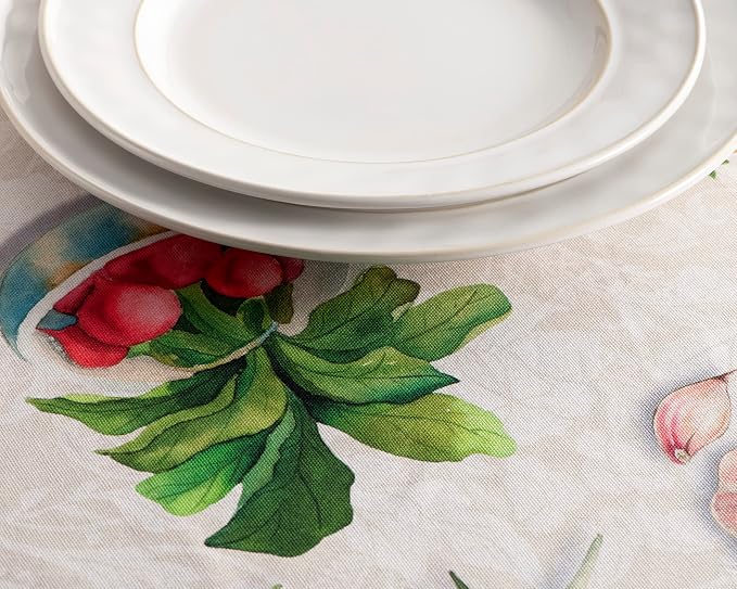 Maison d' Hermine Table Cloth Square Table 100% Cotton 54 x 54 Inches Tablecloth Reusable Decorative for Dining Kitchen Room Farmhouse Party Home Hotel Restaurant Spring Summer - Gourmand