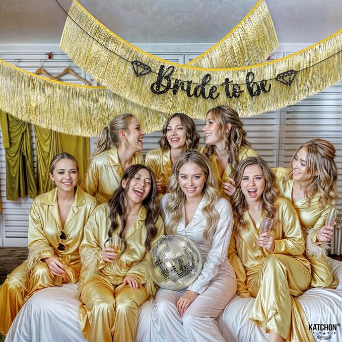 KatchOn, Silver and Gold Fringe Banner Garland - 6.5 Feet, Pack of 2 | Gold Fringe Garland for Golden Birthday Decorations Golden, Silver Streamers for Prom Graduation Decorations 2026