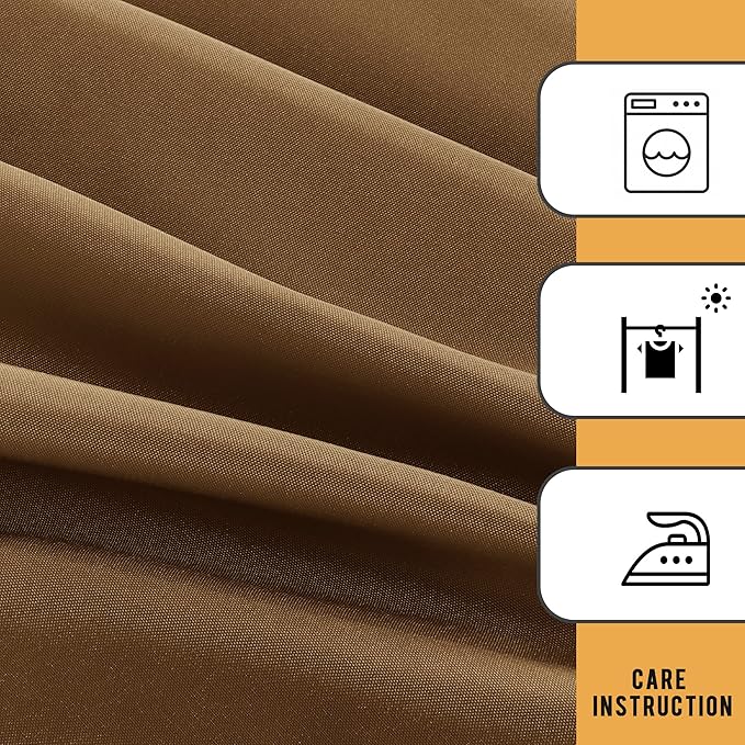 Obstal 2 Pack 6ft Tablecloths for Rectangle Tables - Water Resistant Washable Fabric Polyester Rectangle Table Cover Protector for Wedding, Banquet and Trade Shows, 72L x 30W x 30H Inches, Coffee