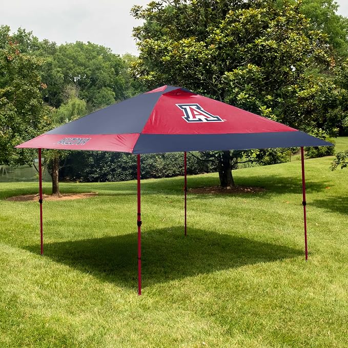 Logo Brands NCAA 12x12 Solo Up Canopy - 144 Square Feet of Shade – One-Person Easy Setup, UV-50 Protection, Rolling Storage Bag – Perfect Tent for Tailgates and Outdoor Events