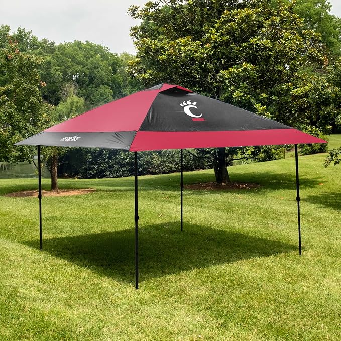 Logo Brands NCAA 12x12 Solo Up Canopy - 144 Square Feet of Shade – One-Person Easy Setup, UV-50 Protection, Rolling Storage Bag – Perfect Tent for Tailgates and Outdoor Events