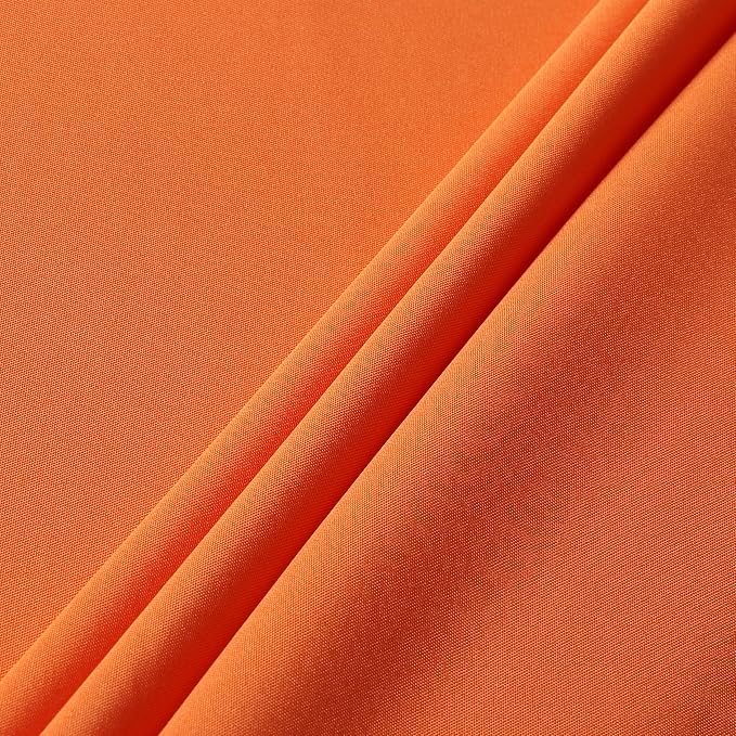sancua Round Tablecloth - 120 Inch - Water Resistant Spill Proof Washable Polyester Table Cloth Decorative Fabric Table Cover for Dining Tables, Buffet Parties and Camping, Orange