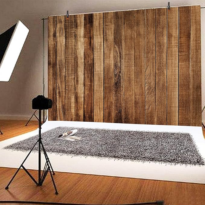 10x6 FT Wood Backdrop for Photography Rustic Brown Wooden Board Background Decoration Large Floor Wall Photo Booth Birthday Party Banner Holiday Celebration Event Anniversary Supplies