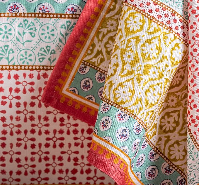 Maison d' Hermine Provence Bundle Set 100% Cotton Tablecloth (54 Inch by 54 Inch) and Set of 4 Napkins (20 Inch by 20 Inch)