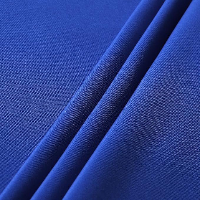 sancua Round Tablecloth - 90 Inch - Water Resistant Spill Proof Washable Polyester Table Cloth Decorative Fabric Table Cover for Dining Tables, Buffet Parties and Camping, Blue