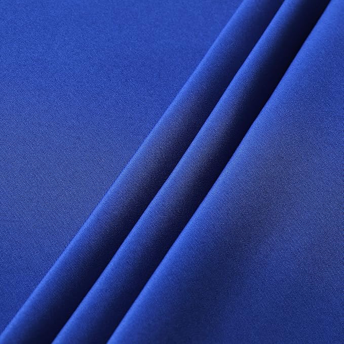 sancua Round Tablecloth - 60 Inch - Water Resistant Spill Proof Washable Polyester Table Cloth Decorative Fabric Table Cover for Dining Tables, Buffet Parties and Camping, Blue