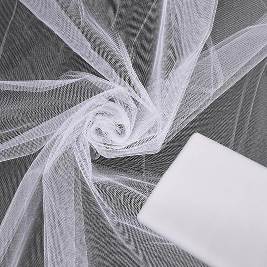 White Tulle Tape Roll 108 Inchx 10 Yards for DIY Crafts Weddings Sewing DIY Projects Gift Wrap and More - Multiple Colours of Tulle mesh
