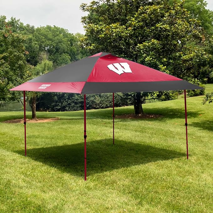 Logo Brands NCAA 12x12 Solo Up Canopy - 144 Square Feet of Shade – One-Person Easy Setup, UV-50 Protection, Rolling Storage Bag – Perfect Tent for Tailgates and Outdoor Events