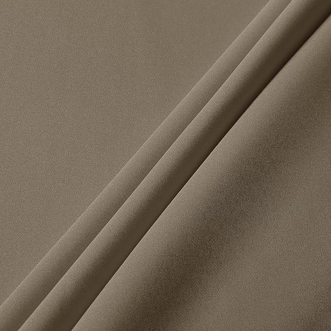 sancua Round Tablecloth - 108 Inch - Water Resistant Spill Proof Washable Polyester Table Cloth Decorative Fabric Table Cover for Dining Tables, Buffet Parties and Camping, Taupe