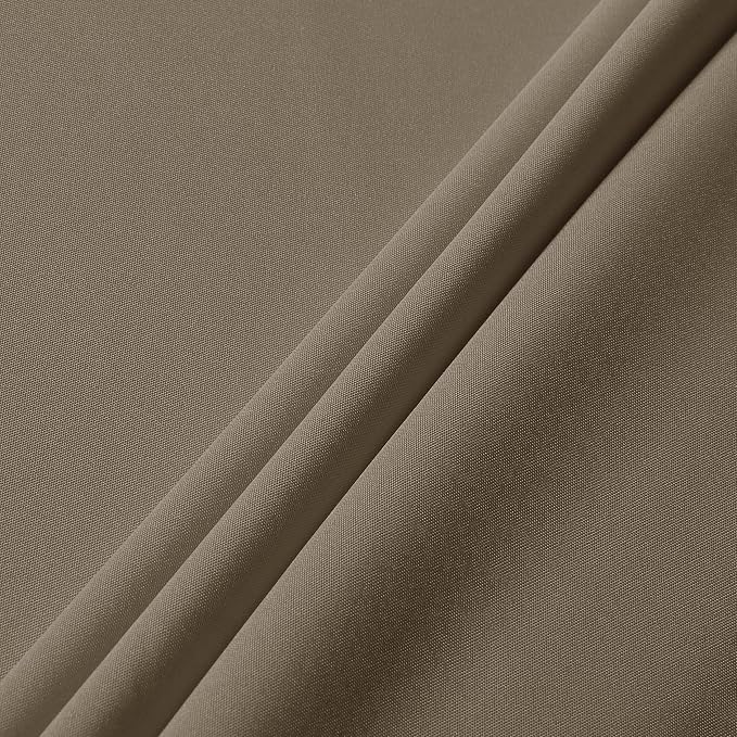 sancua Round Tablecloth - 60 Inch - Water Resistant Spill Proof Washable Polyester Table Cloth Decorative Fabric Table Cover for Dining Tables, Buffet Parties and Camping, Taupe