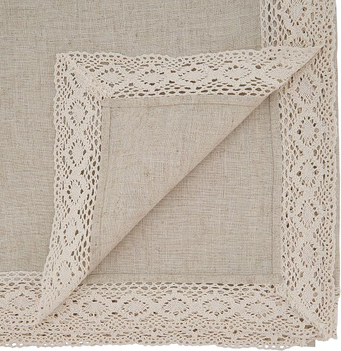 SARO LIFESTYLE 931 Tablecloth Natural 70" X 160" Oblong, Sold Per 1 PC