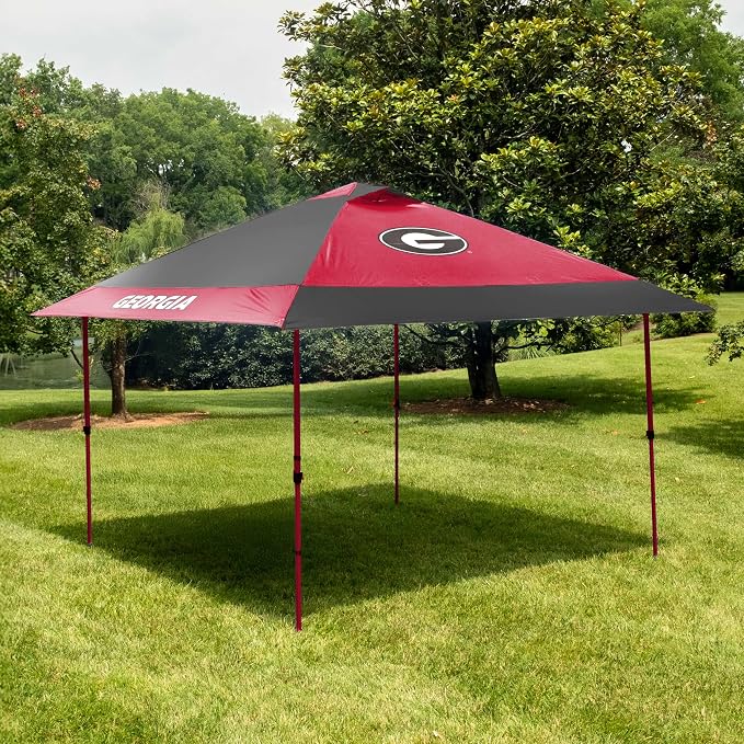 Logo Brands NCAA 12x12 Solo Up Canopy - 144 Square Feet of Shade – One-Person Easy Setup, UV-50 Protection, Rolling Storage Bag – Perfect Tent for Tailgates and Outdoor Events