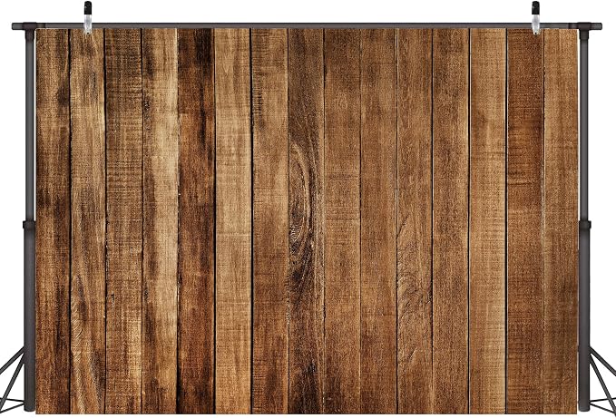 10x6 FT Wood Backdrop for Photography Rustic Brown Wooden Board Background Decoration Large Floor Wall Photo Booth Birthday Party Banner Holiday Celebration Event Anniversary Supplies