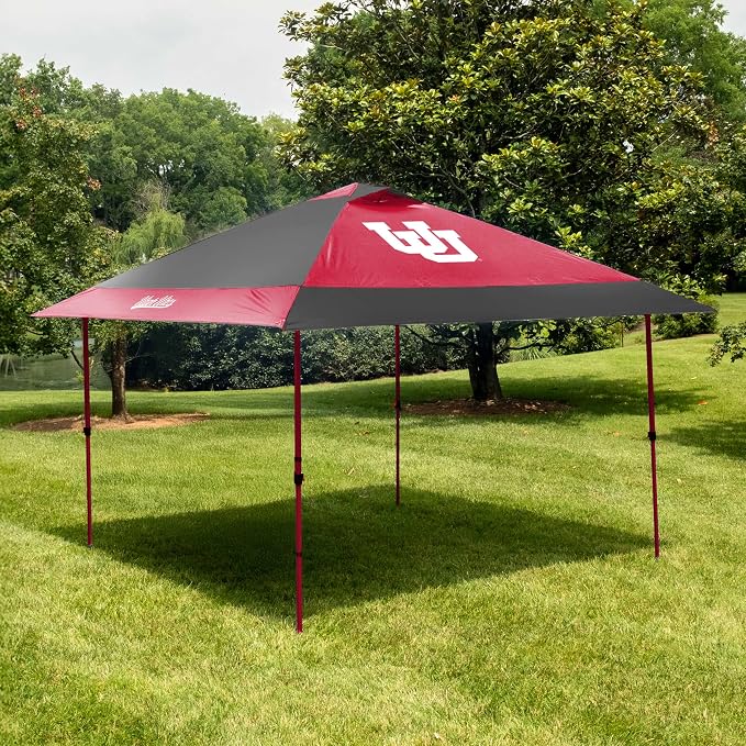 Logo Brands NCAA 12x12 Solo Up Canopy - 144 Square Feet of Shade – One-Person Easy Setup, UV-50 Protection, Rolling Storage Bag – Perfect Tent for Tailgates and Outdoor Events