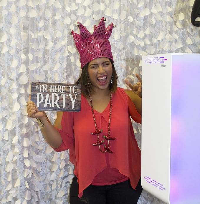 KING PROPS Rustic Photo Booth Props – 6 Double‑Sided Wedding Party Sign Cutouts for DIY Photo Booth, Bridal Shower & Reception Guests
