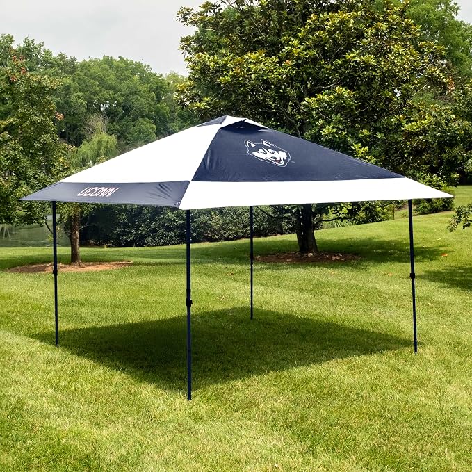 Logo Brands NCAA 12x12 Solo Up Canopy - 144 Square Feet of Shade – One-Person Easy Setup, UV-50 Protection, Rolling Storage Bag – Perfect Tent for Tailgates and Outdoor Events