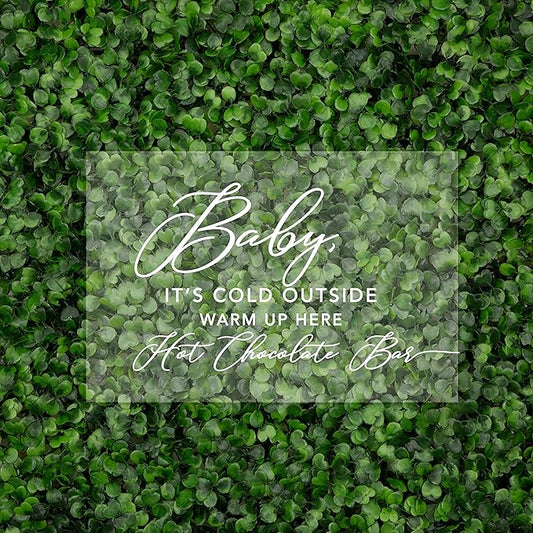 Andaz Press Baby It's Cold Outside Hot Chocolate Bar Acrylic Sign, 7.5 x 11 Inch, Stand Included, Wedding, Bridal Shower, Birthday, Baby Shower, Holiday, Events, Hot Chocolate Bar Station