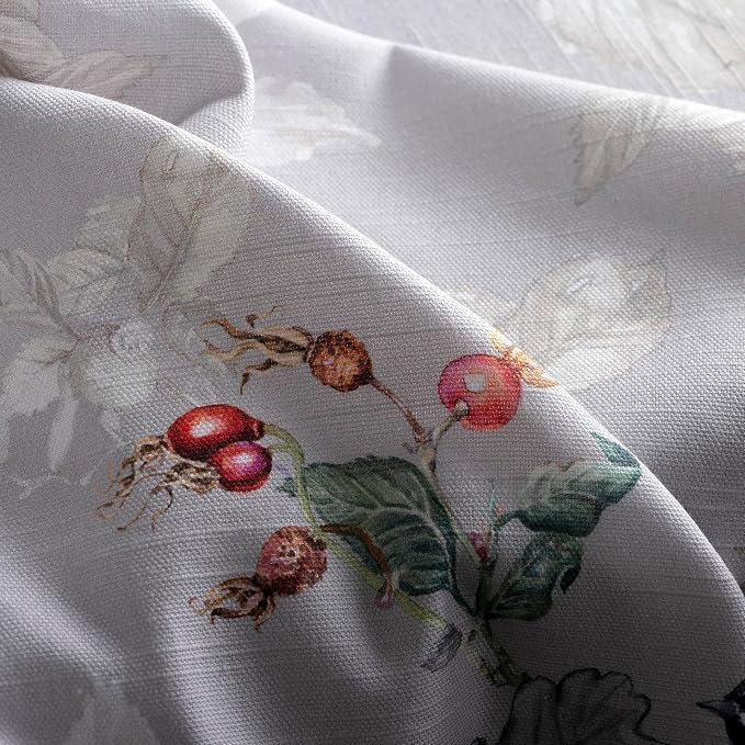 Maison d' Hermine Table Cloth Rectangle Table 100% Cotton 70 x 140 Inches Fall Tablecloth Reusable Everyday Use for Thanksgiving Christmas Decorations Dining Farmhouse Party (Equinoxe - Grey)