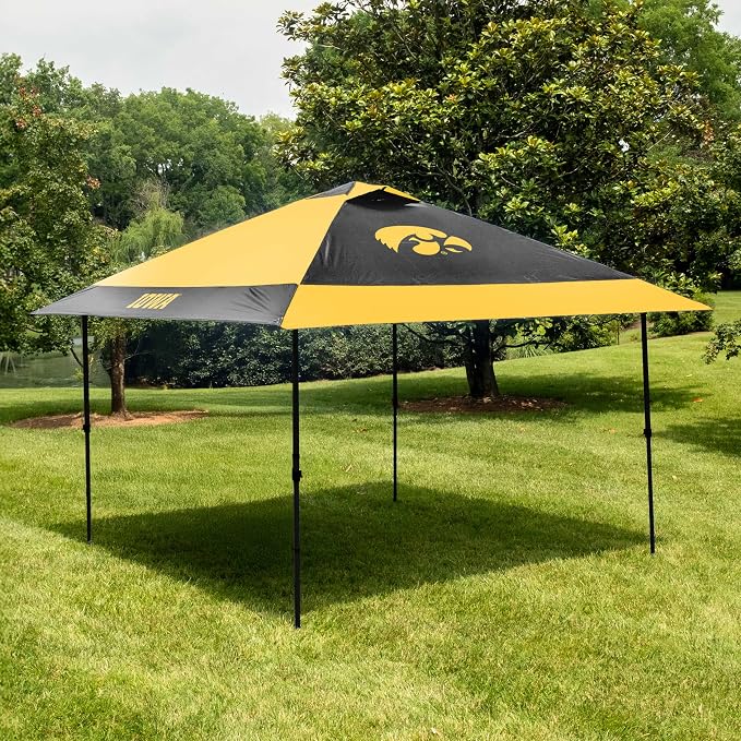 Logo Brands NCAA 12x12 Solo Up Canopy - 144 Square Feet of Shade – One-Person Easy Setup, UV-50 Protection, Rolling Storage Bag – Perfect Tent for Tailgates and Outdoor Events