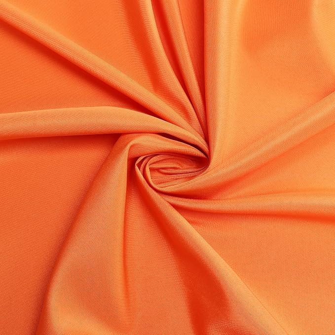 sancua Round Tablecloth - 70 Inch - Water Resistant Spill Proof Washable Polyester Table Cloth Decorative Fabric Table Cover for Dining Tables, Buffet Parties and Camping, Orange