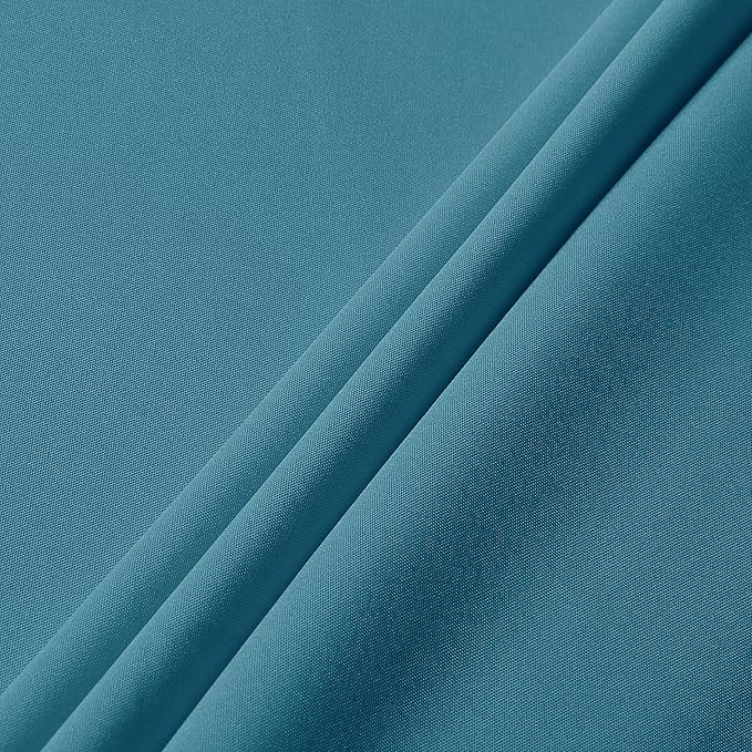 sancua Round Tablecloth - 80 Inch - Water Resistant Spill Proof Washable Polyester Table Cloth Decorative Fabric Table Cover for Dining Tables, Buffet Parties and Camping, Teal