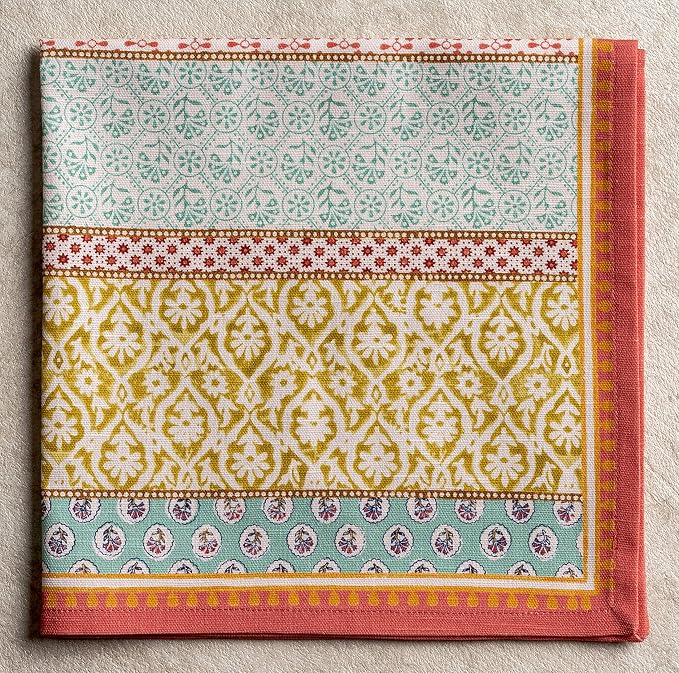 Maison d' Hermine Provence Bundle Set 100% Cotton Tablecloth (54 Inch by 54 Inch) and Set of 4 Napkins (20 Inch by 20 Inch)
