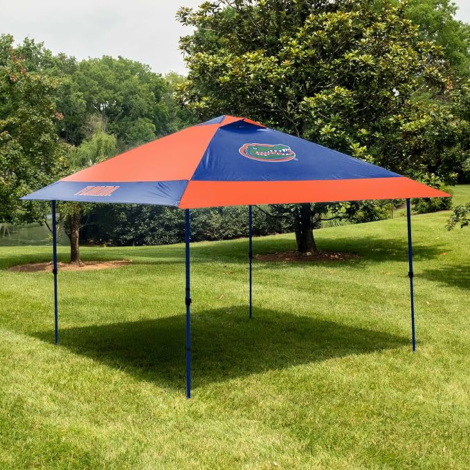 Logo Brands NCAA 12x12 Solo Up Canopy - 144 Square Feet of Shade – One-Person Easy Setup, UV-50 Protection, Rolling Storage Bag – Perfect Tent for Tailgates and Outdoor Events