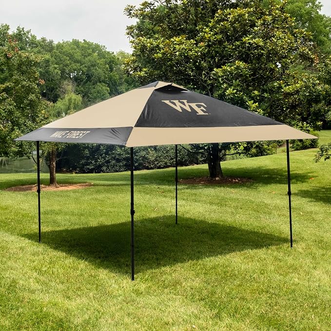 Logo Brands NCAA 12x12 Solo Up Canopy - 144 Square Feet of Shade – One-Person Easy Setup, UV-50 Protection, Rolling Storage Bag – Perfect Tent for Tailgates and Outdoor Events