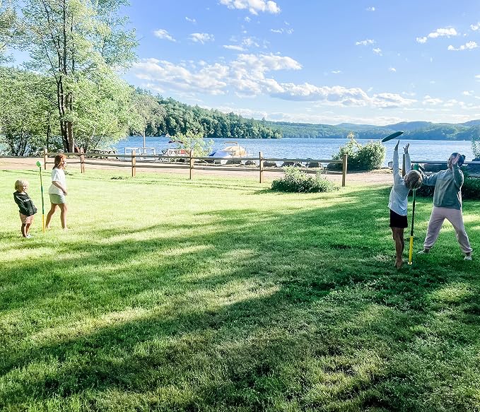 Bottle Bash Outdoor Flying Disc Game Set – Frisbee Toss Backyard and Beach Game for Family, Adult & Kids - Beersbee & Polish Horseshoes