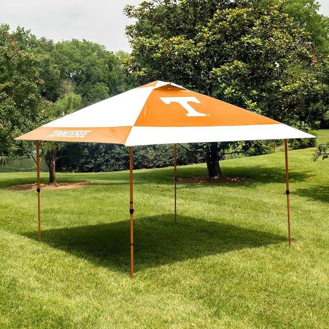 Logo Brands NCAA 12x12 Solo Up Canopy - 144 Square Feet of Shade – One-Person Easy Setup, UV-50 Protection, Rolling Storage Bag – Perfect Tent for Tailgates and Outdoor Events
