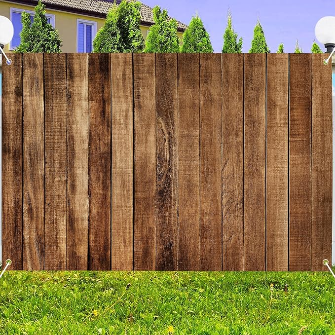 6x4 FT Wood Backdrop for Photography Rustic Brown Wooden Board Background Decoration Large Floor Wall Photo Booth Birthday Party Banner Holiday Celebration Event Anniversary Supplies