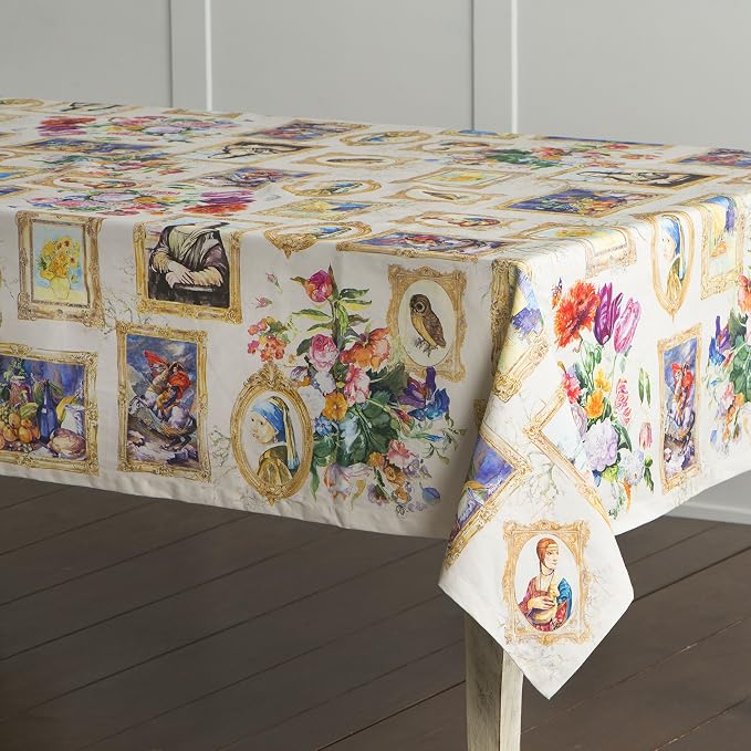 Maison d' Hermine Table Cloth Rectangle Table 100% Cotton 60 x 108 Inches Tablecloth Reusable Decorative for Dining Kitchen Room Farmhouse Party Home Hotel Restaurant Spring Summer - Masterpiece