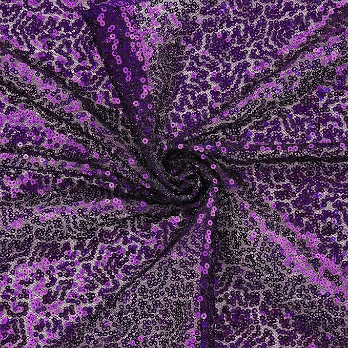 6 Pack Purple Sequin Table Runner 12" x 72" Sparkle Table Runner for Baby Bridal Shower Wedding Birthday Party Table Decor (Purple)